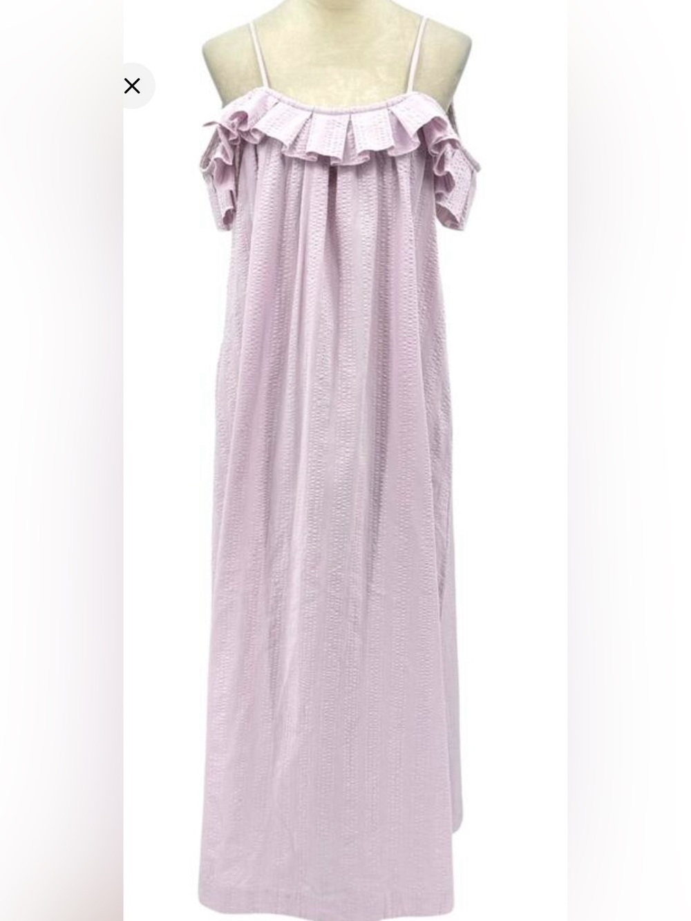 Free People Tamara Lilac Open Back Seersucker Midi/Maxi Dress - Picture 12 of 16
